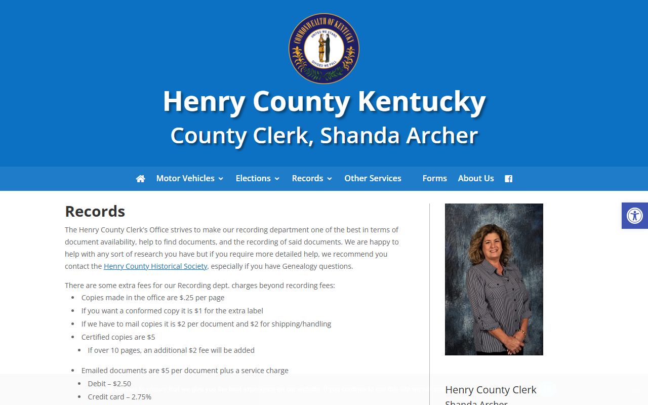 Henry County Kentucky court and clerk records request guidance