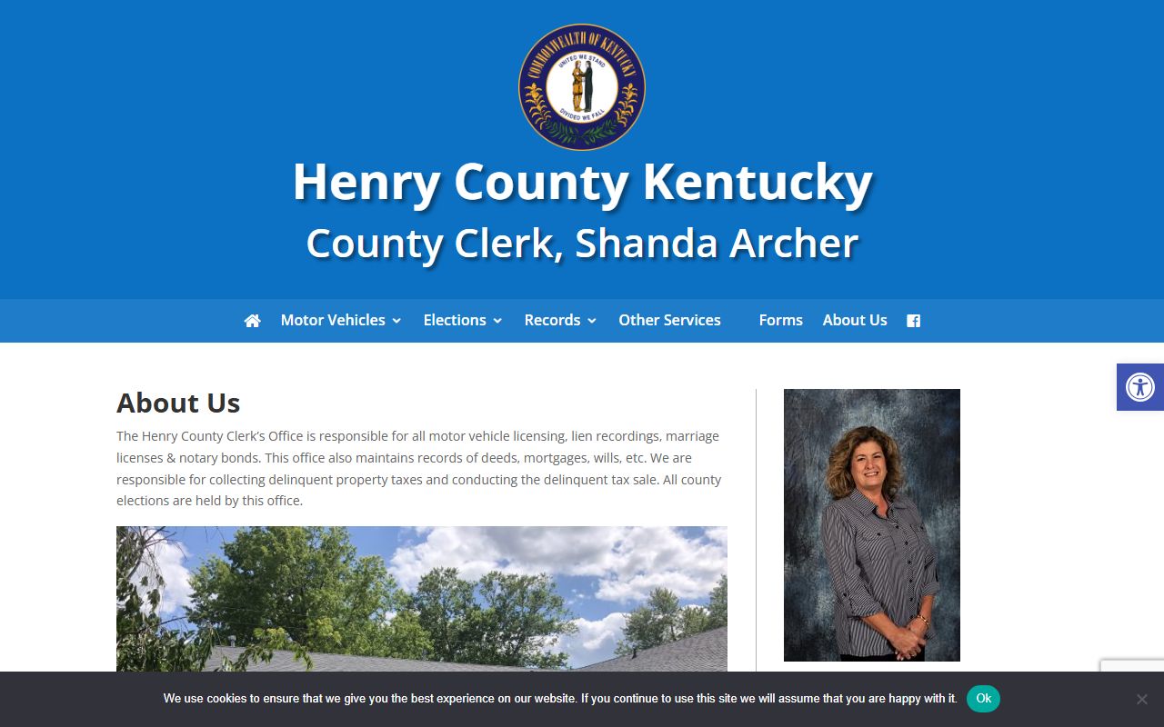 Henry County Kentucky clerk office duties and staff for county records