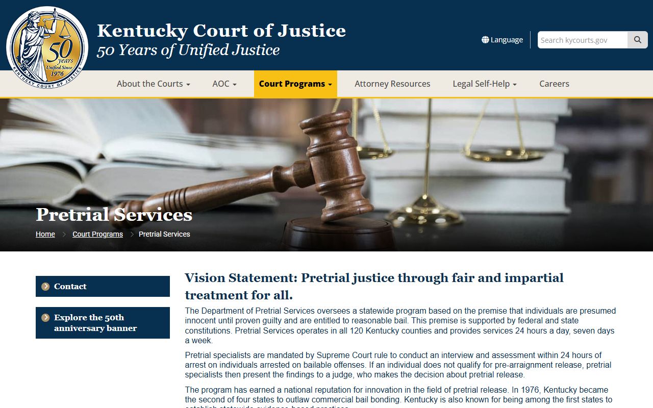 Henry County Circuit Court criminal records and Kentucky pretrial services