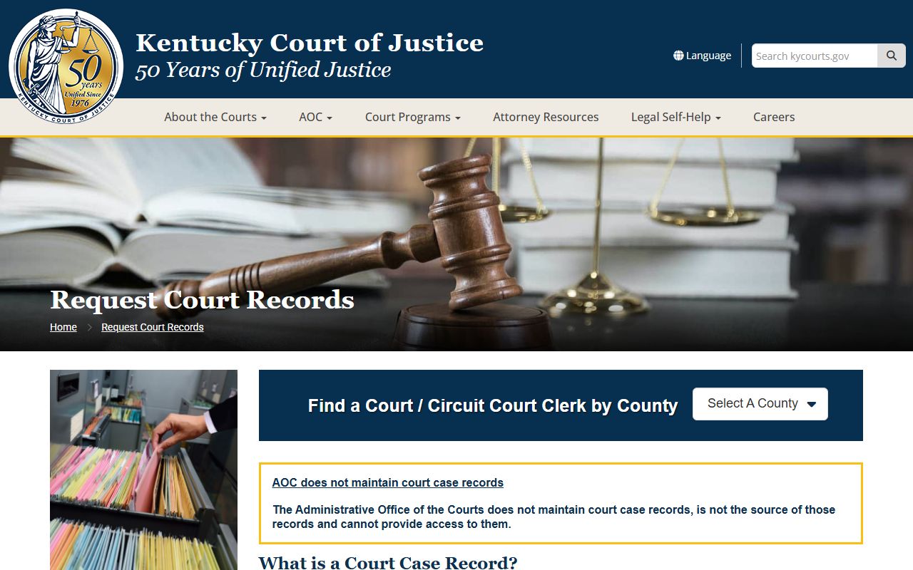 Henry County court records Kentucky court record request instructions