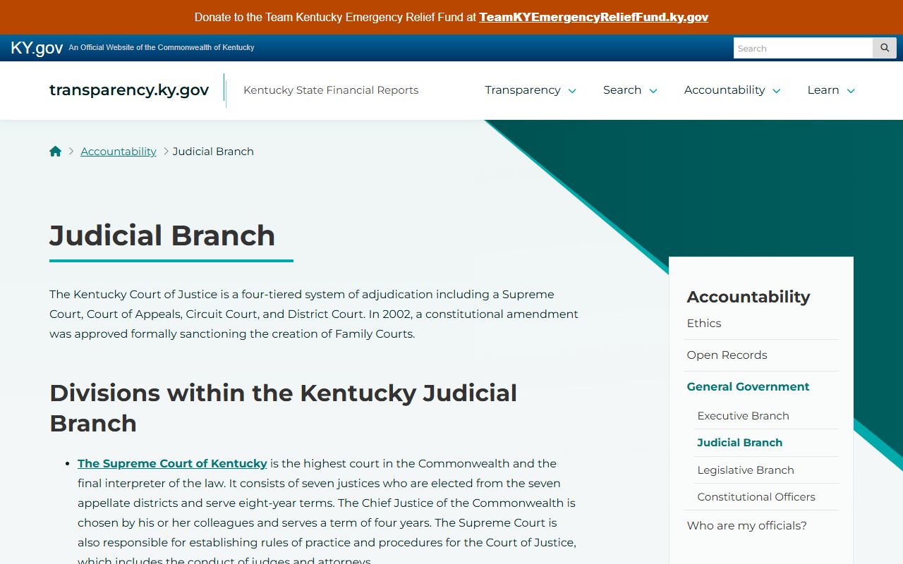 Henry County court records Kentucky judicial branch structure