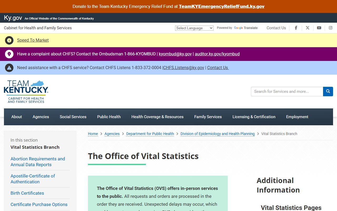 Henry County marriage and divorce records Kentucky Office of Vital Statistics