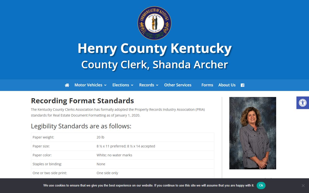 Henry County marriage records recording standards